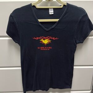 Sparkly Harley-Davidson ringer style tee